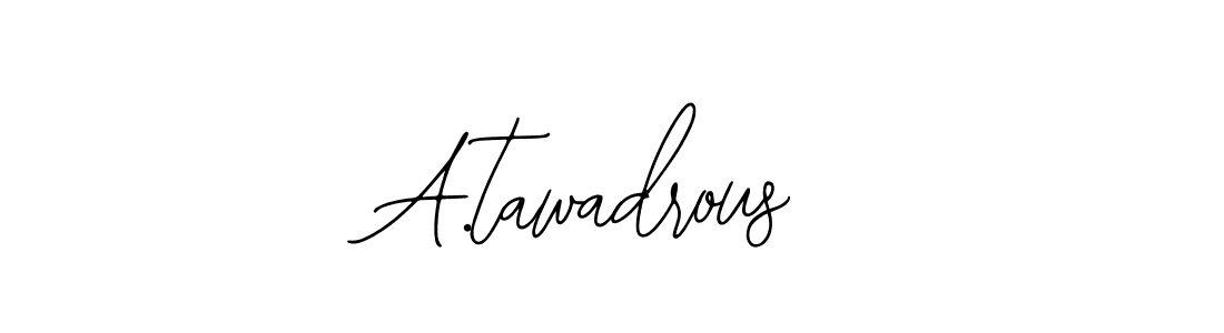 Use a signature maker to create a handwritten signature online. With this signature software, you can design (Bearetta-2O07w) your own signature for name A.tawadrous. A.tawadrous signature style 12 images and pictures png