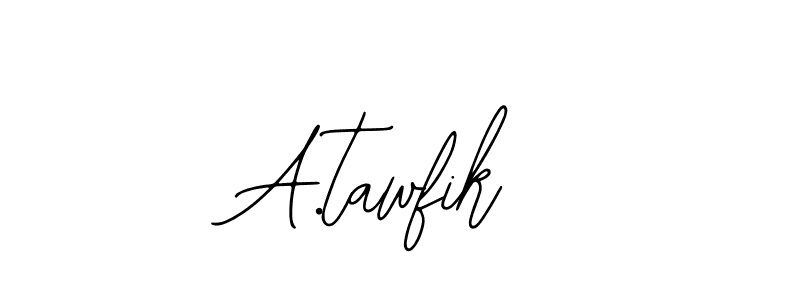 It looks lik you need a new signature style for name A.tawfik. Design unique handwritten (Bearetta-2O07w) signature with our free signature maker in just a few clicks. A.tawfik signature style 12 images and pictures png