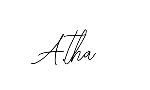 Create a beautiful signature design for name A.tha. With this signature (Bearetta-2O07w) fonts, you can make a handwritten signature for free. A.tha signature style 12 images and pictures png