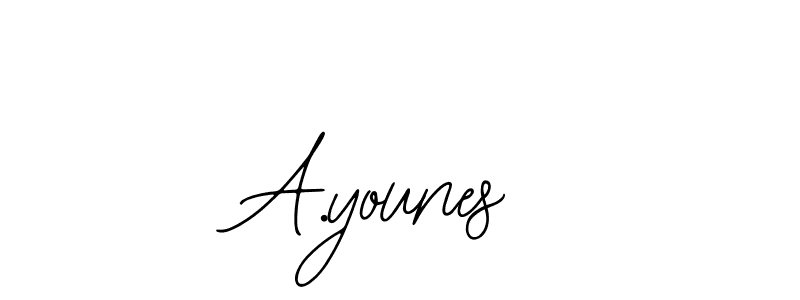 Use a signature maker to create a handwritten signature online. With this signature software, you can design (Bearetta-2O07w) your own signature for name A.younes. A.younes signature style 12 images and pictures png