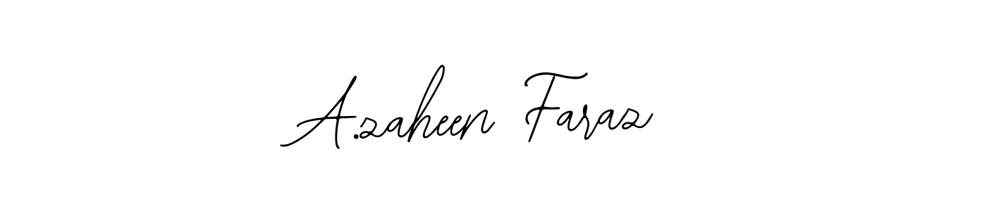 This is the best signature style for the A.zaheen Faraz name. Also you like these signature font (Bearetta-2O07w). Mix name signature. A.zaheen Faraz signature style 12 images and pictures png