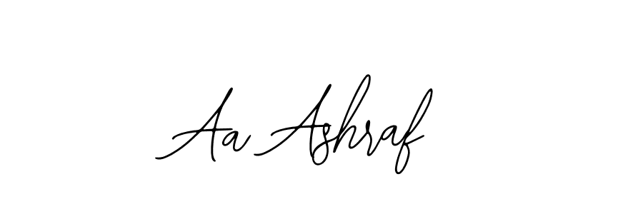 How to make Aa Ashraf signature? Bearetta-2O07w is a professional autograph style. Create handwritten signature for Aa Ashraf name. Aa Ashraf signature style 12 images and pictures png