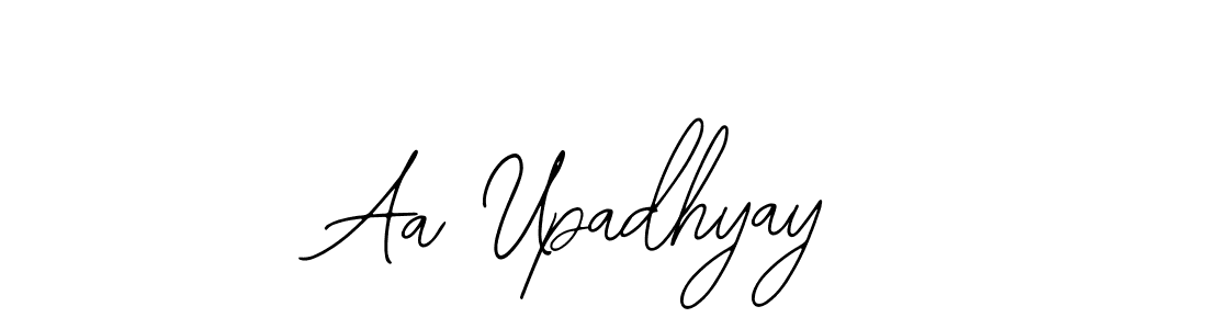 How to make Aa Upadhyay name signature. Use Bearetta-2O07w style for creating short signs online. This is the latest handwritten sign. Aa Upadhyay signature style 12 images and pictures png