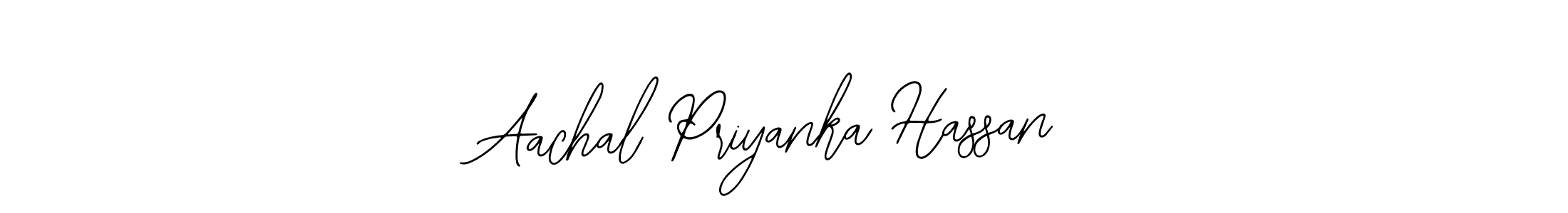 This is the best signature style for the Aachal Priyanka Hassan name. Also you like these signature font (Bearetta-2O07w). Mix name signature. Aachal Priyanka Hassan signature style 12 images and pictures png