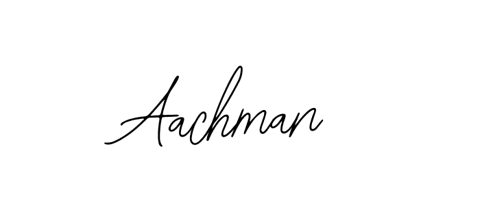 How to make Aachman signature? Bearetta-2O07w is a professional autograph style. Create handwritten signature for Aachman name. Aachman signature style 12 images and pictures png