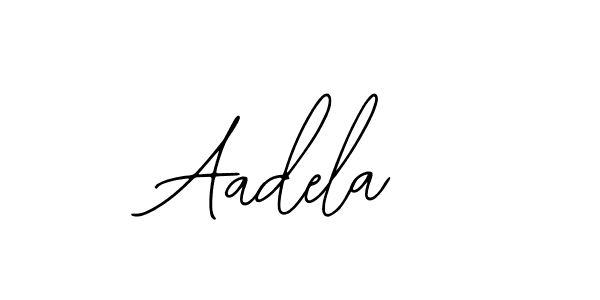 Use a signature maker to create a handwritten signature online. With this signature software, you can design (Bearetta-2O07w) your own signature for name Aadela. Aadela signature style 12 images and pictures png