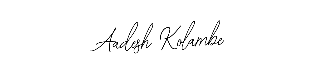 if you are searching for the best signature style for your name Aadesh Kolambe. so please give up your signature search. here we have designed multiple signature styles  using Bearetta-2O07w. Aadesh Kolambe signature style 12 images and pictures png