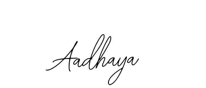Design your own signature with our free online signature maker. With this signature software, you can create a handwritten (Bearetta-2O07w) signature for name Aadhaya. Aadhaya signature style 12 images and pictures png