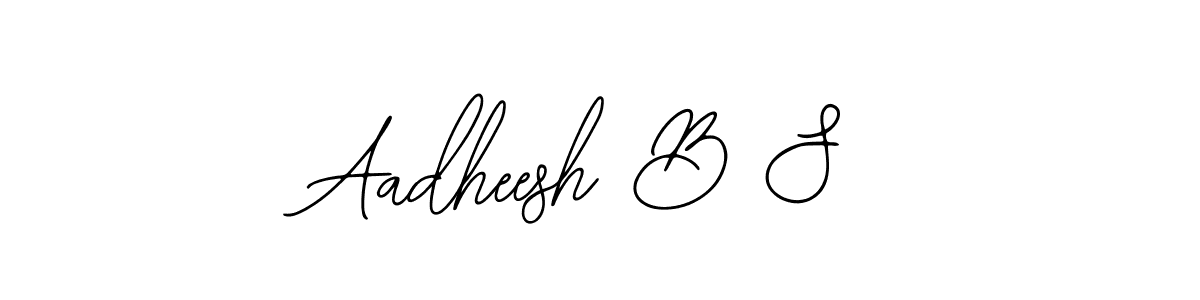 You should practise on your own different ways (Bearetta-2O07w) to write your name (Aadheesh B S) in signature. don't let someone else do it for you. Aadheesh B S signature style 12 images and pictures png