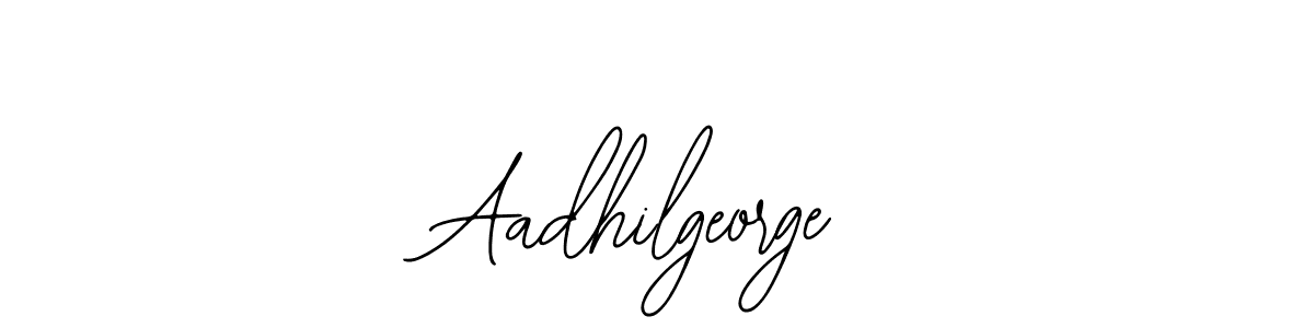 How to make Aadhilgeorge name signature. Use Bearetta-2O07w style for creating short signs online. This is the latest handwritten sign. Aadhilgeorge signature style 12 images and pictures png