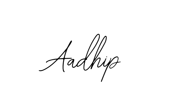 How to make Aadhip name signature. Use Bearetta-2O07w style for creating short signs online. This is the latest handwritten sign. Aadhip signature style 12 images and pictures png