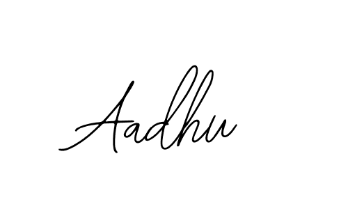 Design your own signature with our free online signature maker. With this signature software, you can create a handwritten (Bearetta-2O07w) signature for name Aadhu. Aadhu signature style 12 images and pictures png