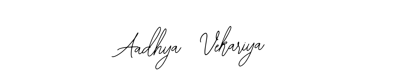 Create a beautiful signature design for name Aadhya  Vekariya. With this signature (Bearetta-2O07w) fonts, you can make a handwritten signature for free. Aadhya  Vekariya signature style 12 images and pictures png
