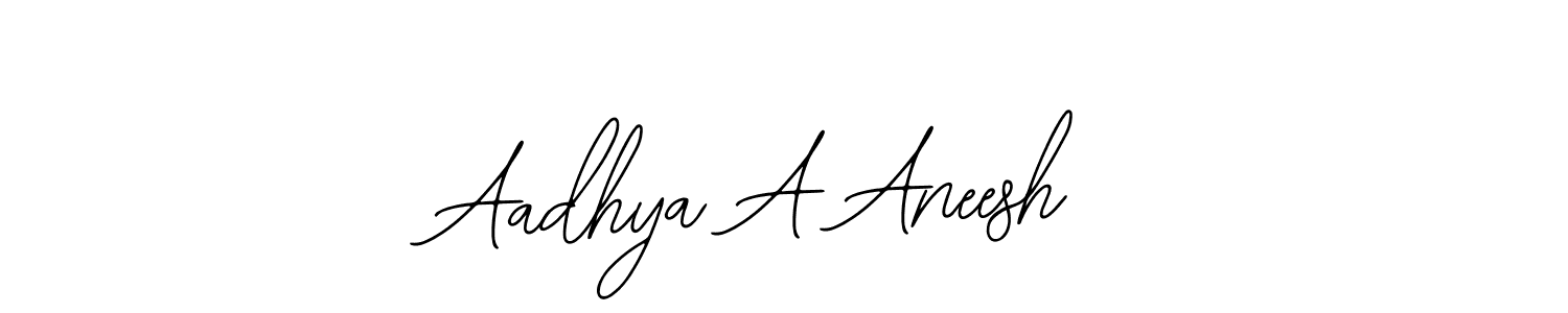 How to Draw Aadhya A Aneesh signature style? Bearetta-2O07w is a latest design signature styles for name Aadhya A Aneesh. Aadhya A Aneesh signature style 12 images and pictures png