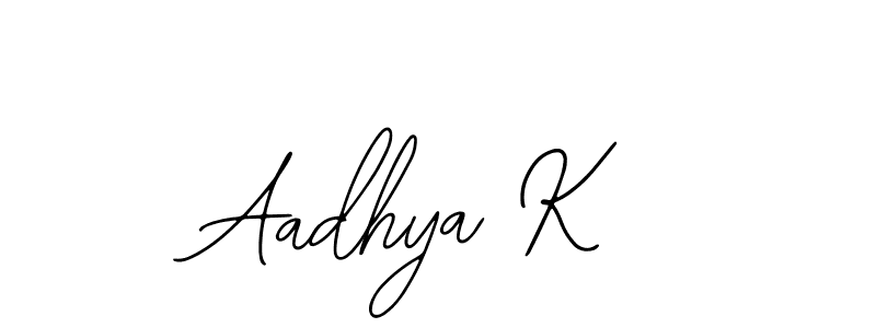 Use a signature maker to create a handwritten signature online. With this signature software, you can design (Bearetta-2O07w) your own signature for name Aadhya K. Aadhya K signature style 12 images and pictures png