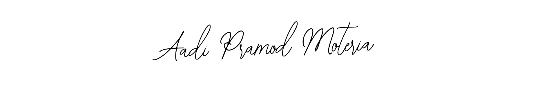 Use a signature maker to create a handwritten signature online. With this signature software, you can design (Bearetta-2O07w) your own signature for name Aadi Pramod Moteria. Aadi Pramod Moteria signature style 12 images and pictures png