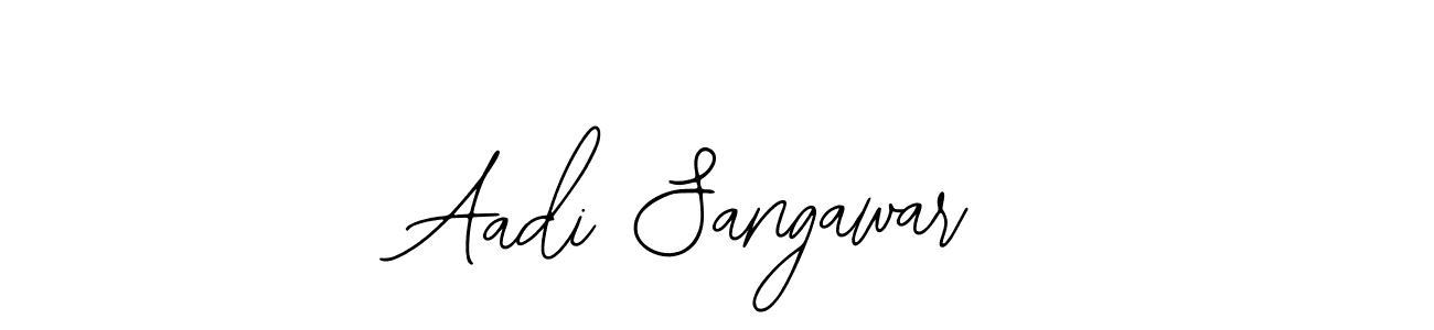 How to make Aadi Sangawar name signature. Use Bearetta-2O07w style for creating short signs online. This is the latest handwritten sign. Aadi Sangawar signature style 12 images and pictures png