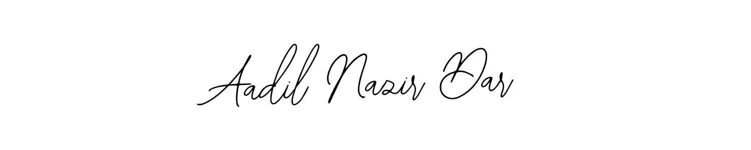 How to make Aadil Nazir Dar name signature. Use Bearetta-2O07w style for creating short signs online. This is the latest handwritten sign. Aadil Nazir Dar signature style 12 images and pictures png