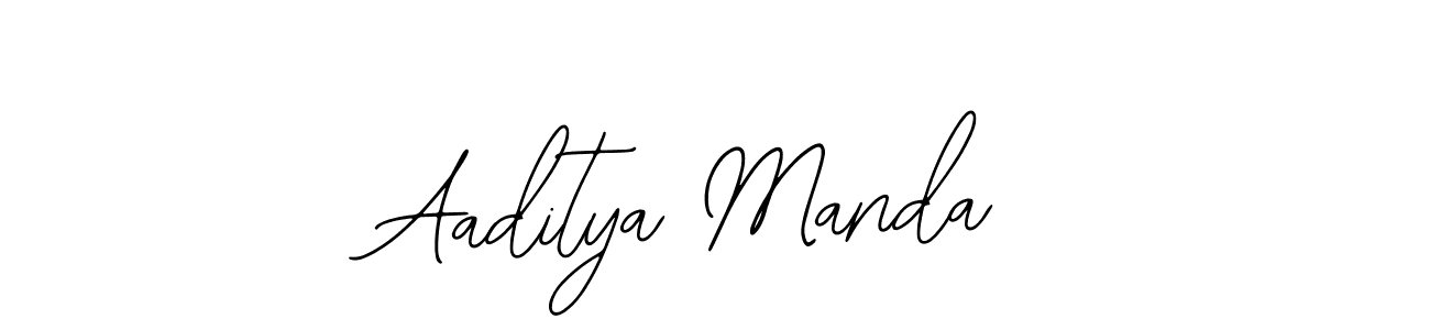 How to make Aaditya Manda name signature. Use Bearetta-2O07w style for creating short signs online. This is the latest handwritten sign. Aaditya Manda signature style 12 images and pictures png