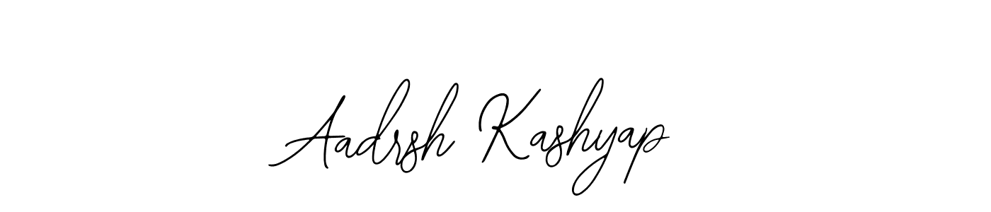 How to make Aadrsh Kashyap name signature. Use Bearetta-2O07w style for creating short signs online. This is the latest handwritten sign. Aadrsh Kashyap signature style 12 images and pictures png