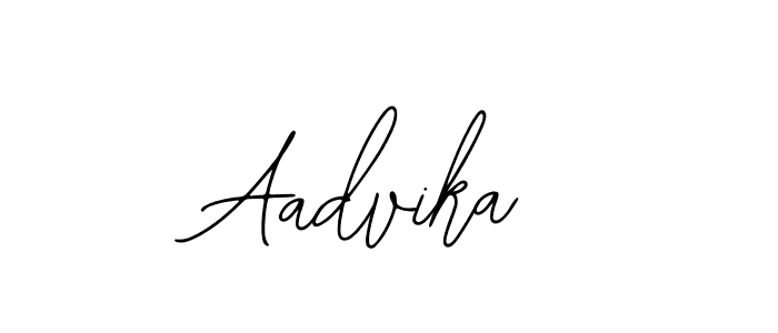 How to make Aadvika name signature. Use Bearetta-2O07w style for creating short signs online. This is the latest handwritten sign. Aadvika signature style 12 images and pictures png