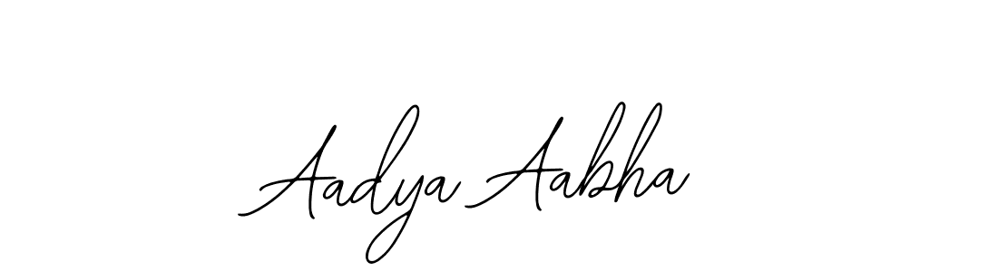 The best way (Bearetta-2O07w) to make a short signature is to pick only two or three words in your name. The name Aadya Aabha include a total of six letters. For converting this name. Aadya Aabha signature style 12 images and pictures png