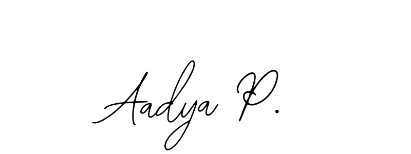 Use a signature maker to create a handwritten signature online. With this signature software, you can design (Bearetta-2O07w) your own signature for name Aadya P.. Aadya P. signature style 12 images and pictures png