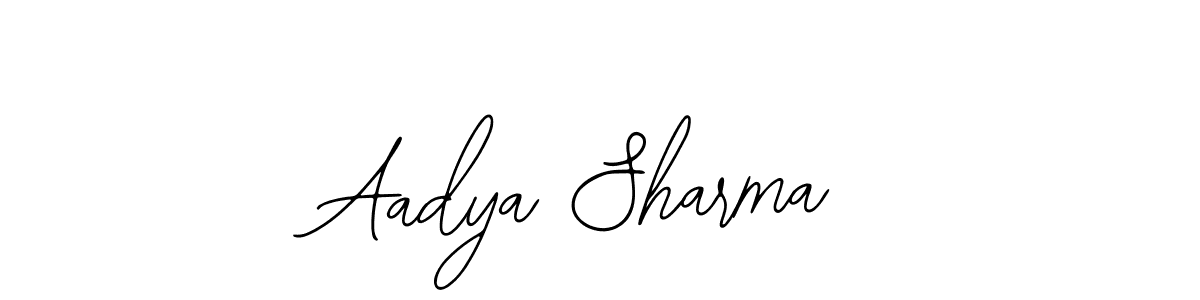 How to make Aadya Sharma name signature. Use Bearetta-2O07w style for creating short signs online. This is the latest handwritten sign. Aadya Sharma signature style 12 images and pictures png