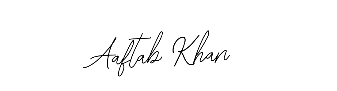 The best way (Bearetta-2O07w) to make a short signature is to pick only two or three words in your name. The name Aaftab Khan include a total of six letters. For converting this name. Aaftab Khan signature style 12 images and pictures png