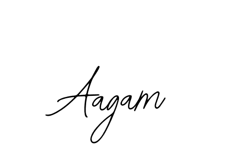 How to make Aagam name signature. Use Bearetta-2O07w style for creating short signs online. This is the latest handwritten sign. Aagam signature style 12 images and pictures png