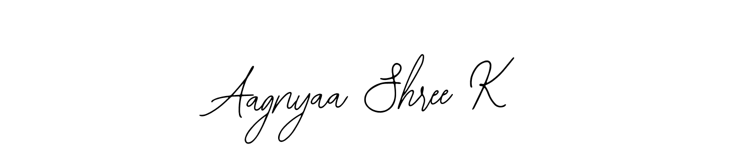 Design your own signature with our free online signature maker. With this signature software, you can create a handwritten (Bearetta-2O07w) signature for name Aagnyaa Shree K. Aagnyaa Shree K signature style 12 images and pictures png