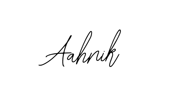 Design your own signature with our free online signature maker. With this signature software, you can create a handwritten (Bearetta-2O07w) signature for name Aahnik. Aahnik signature style 12 images and pictures png