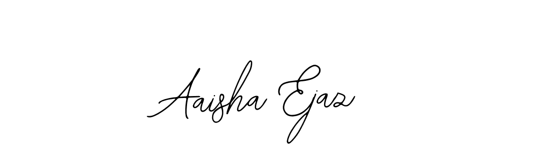 Bearetta-2O07w is a professional signature style that is perfect for those who want to add a touch of class to their signature. It is also a great choice for those who want to make their signature more unique. Get Aaisha Ejaz name to fancy signature for free. Aaisha Ejaz signature style 12 images and pictures png