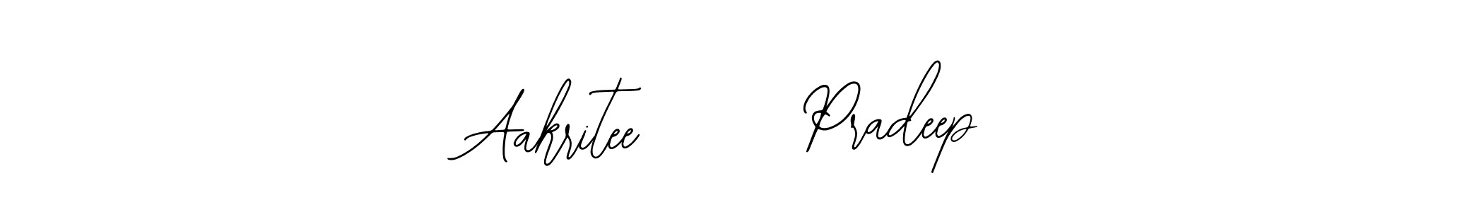 Similarly Bearetta-2O07w is the best handwritten signature design. Signature creator online .You can use it as an online autograph creator for name Aakritee      Pradeep. Aakritee      Pradeep signature style 12 images and pictures png