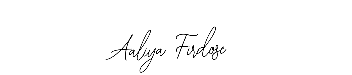 Use a signature maker to create a handwritten signature online. With this signature software, you can design (Bearetta-2O07w) your own signature for name Aaliya Firdose. Aaliya Firdose signature style 12 images and pictures png