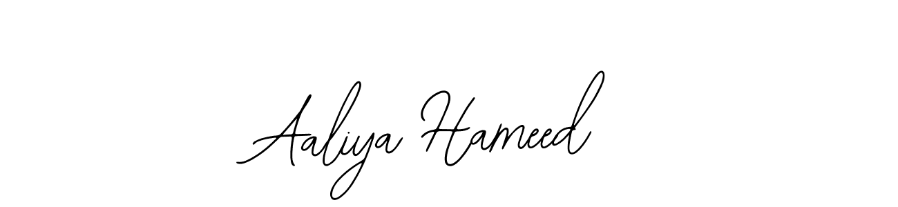 Design your own signature with our free online signature maker. With this signature software, you can create a handwritten (Bearetta-2O07w) signature for name Aaliya Hameed. Aaliya Hameed signature style 12 images and pictures png