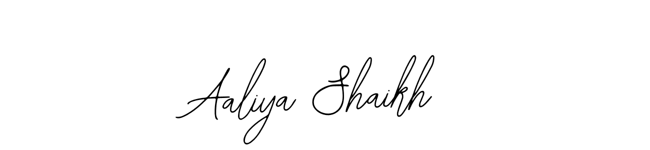 How to make Aaliya Shaikh name signature. Use Bearetta-2O07w style for creating short signs online. This is the latest handwritten sign. Aaliya Shaikh signature style 12 images and pictures png