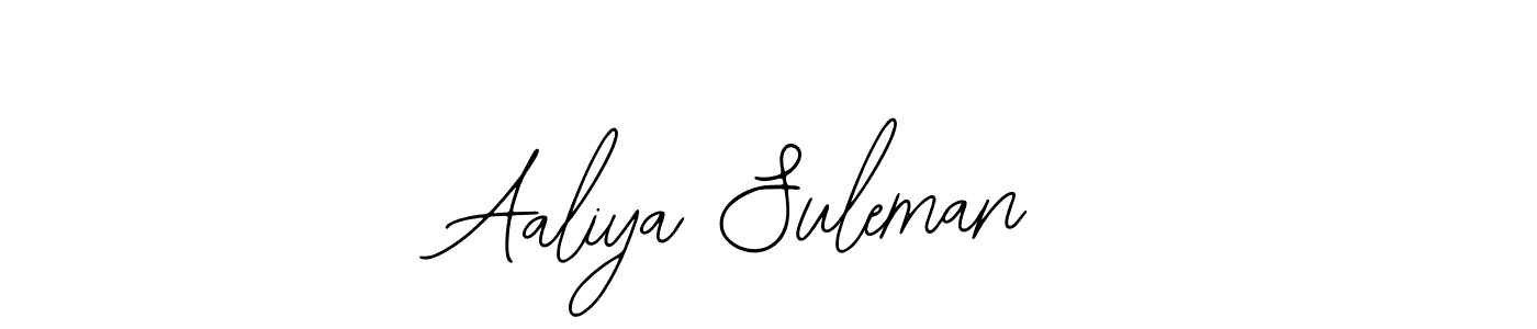 Make a short Aaliya Suleman signature style. Manage your documents anywhere anytime using Bearetta-2O07w. Create and add eSignatures, submit forms, share and send files easily. Aaliya Suleman signature style 12 images and pictures png