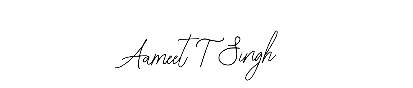 Bearetta-2O07w is a professional signature style that is perfect for those who want to add a touch of class to their signature. It is also a great choice for those who want to make their signature more unique. Get Aameet T Singh name to fancy signature for free. Aameet T Singh signature style 12 images and pictures png