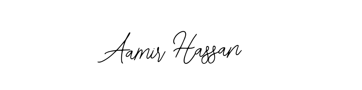 Bearetta-2O07w is a professional signature style that is perfect for those who want to add a touch of class to their signature. It is also a great choice for those who want to make their signature more unique. Get Aamir Hassan name to fancy signature for free. Aamir Hassan signature style 12 images and pictures png