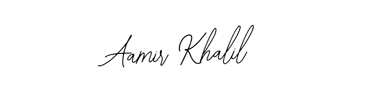 Also You can easily find your signature by using the search form. We will create Aamir Khalil name handwritten signature images for you free of cost using Bearetta-2O07w sign style. Aamir Khalil signature style 12 images and pictures png