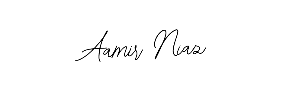 How to make Aamir Niaz name signature. Use Bearetta-2O07w style for creating short signs online. This is the latest handwritten sign. Aamir Niaz signature style 12 images and pictures png