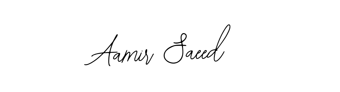 The best way (Bearetta-2O07w) to make a short signature is to pick only two or three words in your name. The name Aamir Saeed include a total of six letters. For converting this name. Aamir Saeed signature style 12 images and pictures png