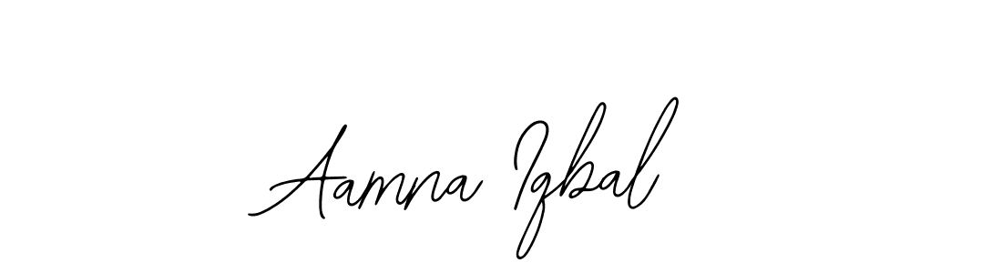 How to make Aamna Iqbal name signature. Use Bearetta-2O07w style for creating short signs online. This is the latest handwritten sign. Aamna Iqbal signature style 12 images and pictures png