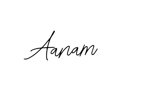 How to make Aanam name signature. Use Bearetta-2O07w style for creating short signs online. This is the latest handwritten sign. Aanam signature style 12 images and pictures png