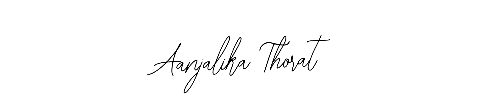 The best way (Bearetta-2O07w) to make a short signature is to pick only two or three words in your name. The name Aanjalika Thorat include a total of six letters. For converting this name. Aanjalika Thorat signature style 12 images and pictures png