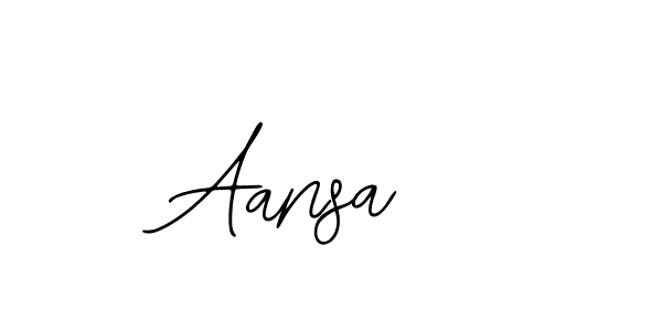 How to make Aansa  name signature. Use Bearetta-2O07w style for creating short signs online. This is the latest handwritten sign. Aansa  signature style 12 images and pictures png