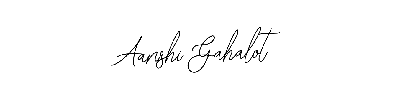 You should practise on your own different ways (Bearetta-2O07w) to write your name (Aanshi Gahalot) in signature. don't let someone else do it for you. Aanshi Gahalot signature style 12 images and pictures png