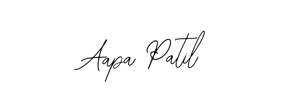 Similarly Bearetta-2O07w is the best handwritten signature design. Signature creator online .You can use it as an online autograph creator for name Aapa Patil. Aapa Patil signature style 12 images and pictures png