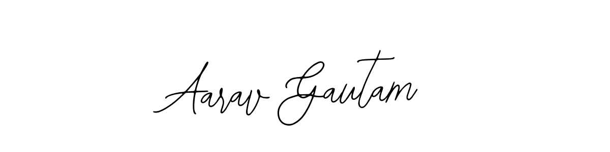 How to make Aarav Gautam name signature. Use Bearetta-2O07w style for creating short signs online. This is the latest handwritten sign. Aarav Gautam signature style 12 images and pictures png